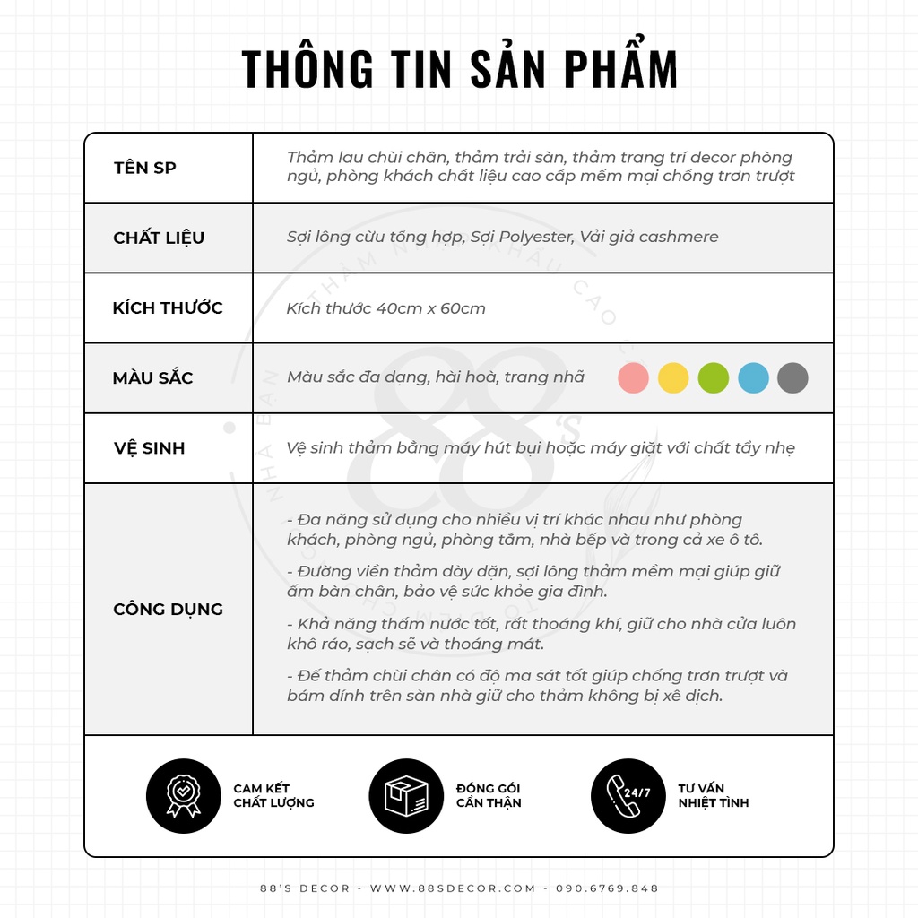 Thảm chùi chân, thảm lau chân hình thú siêu Cute mềm mại, trang trí phòng khách phòng ngủ