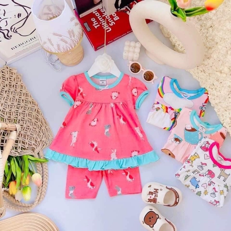 Bộ bé gái kiểu babydoll phối lai bèo 5-18kg
