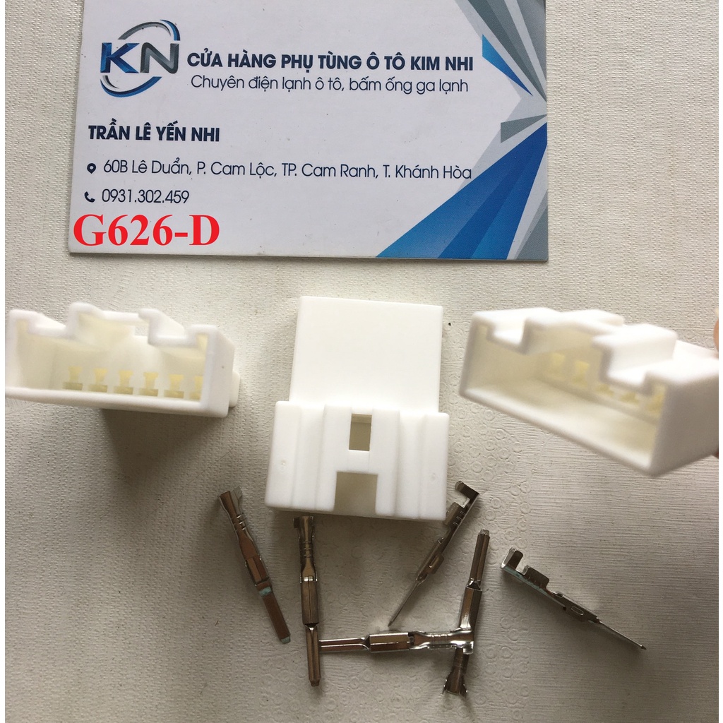 G626-Giắc cắm công tắc toyota 6 lỗ 2.2mm màu trắng