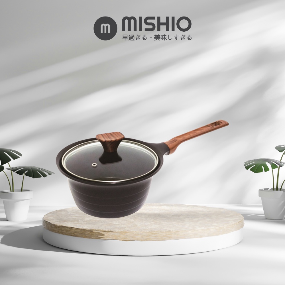 Quánh ceramic Hàn Quốc 18cm đáy từ Living On (Mishio phân phối chính hãng)