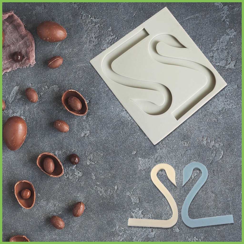 Khuôn Silicone Hình Thiên Nga Dùng Làm Xà Phòng / Bánh DIY