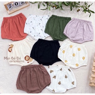 Quần bí vải xô muslin cho bé trai, bé gái