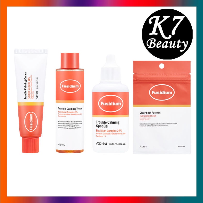 A'PIEU  Toner Làm Dịu Da / Kem / Gel / Miếng dán mụn Apieu Fusidium