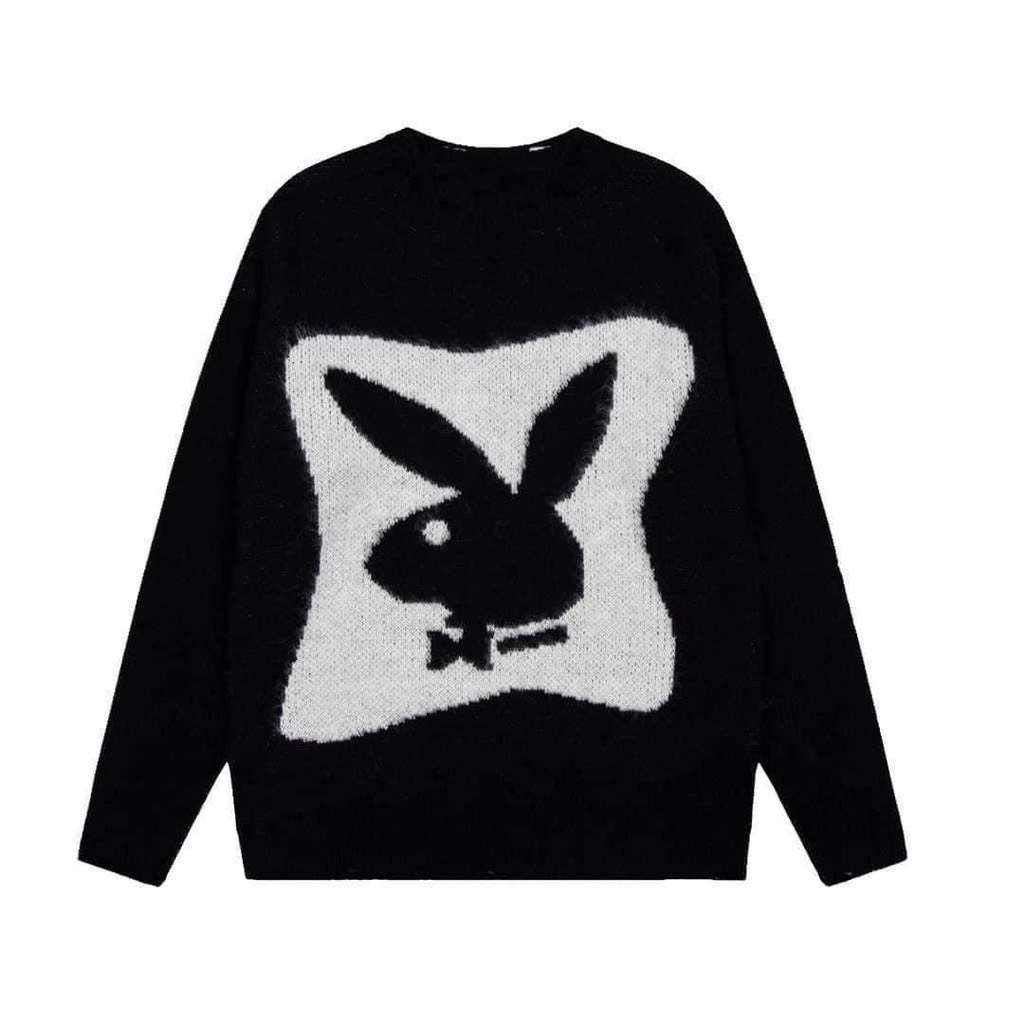 Áo Sweater , Áo Nỉ Sweater Form Rộng Unisex In Hình Thỏ Cao Cấp