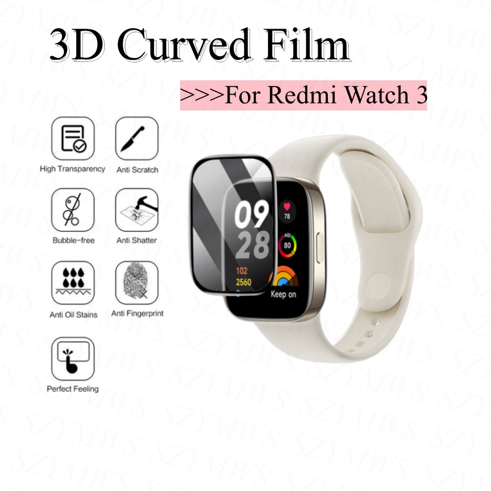 Kính Dán 3D Bảo Vệ Màn Hình Đồng Hồ Thông Minh Redmi Watch 3