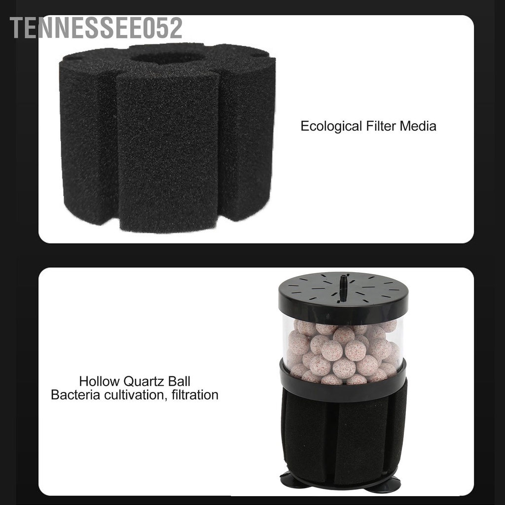 Tennessee052 Hồ Cá Hộp Lọc Mini Êm 3 Trong 1 Oxy Bằng Khí Nén Sinh Học Bơm Cho Cảnh tôm Chiên