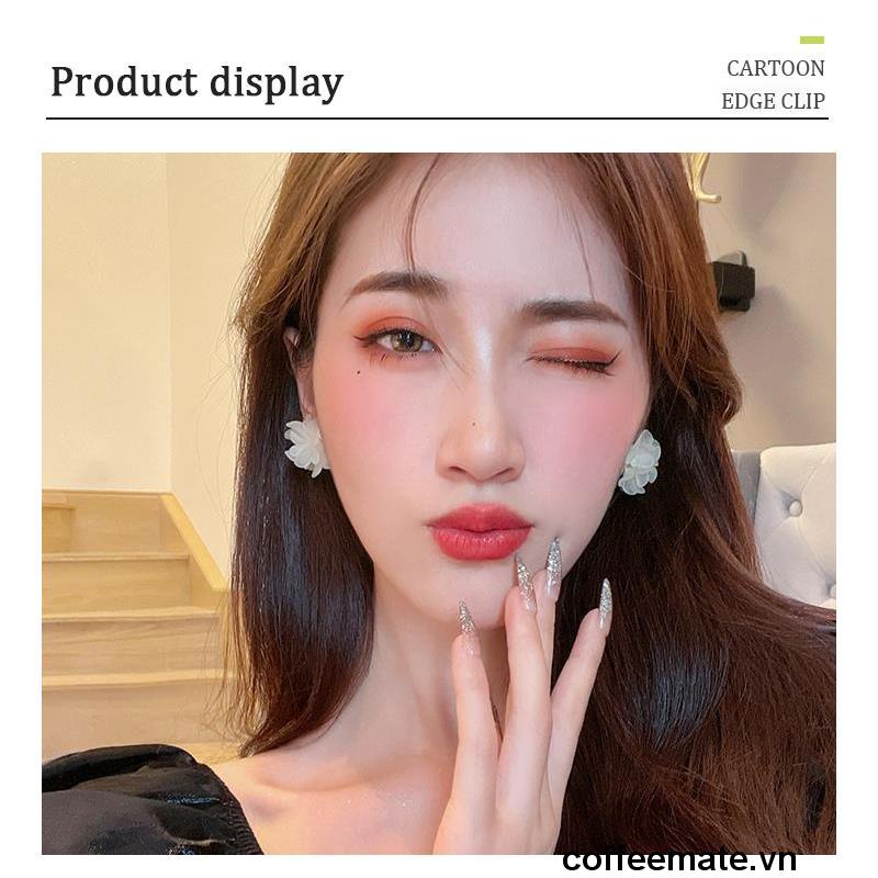 【coffeemate】⚡Khuyên Tai Kim Bạc Hình Bông Hoa Phong Cách Thời Trang Hàn Quốc Dành Cho Nữ