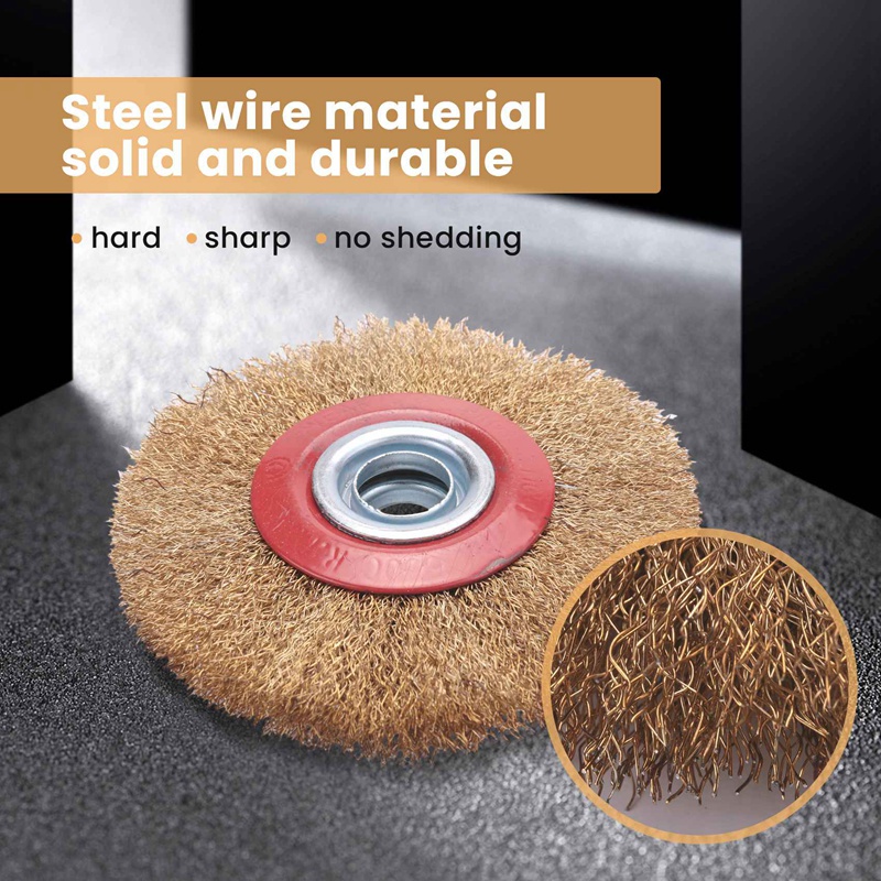 Bàn Chải Dây Cho Máy Mài + Vòng Nối 5inch 125Mm