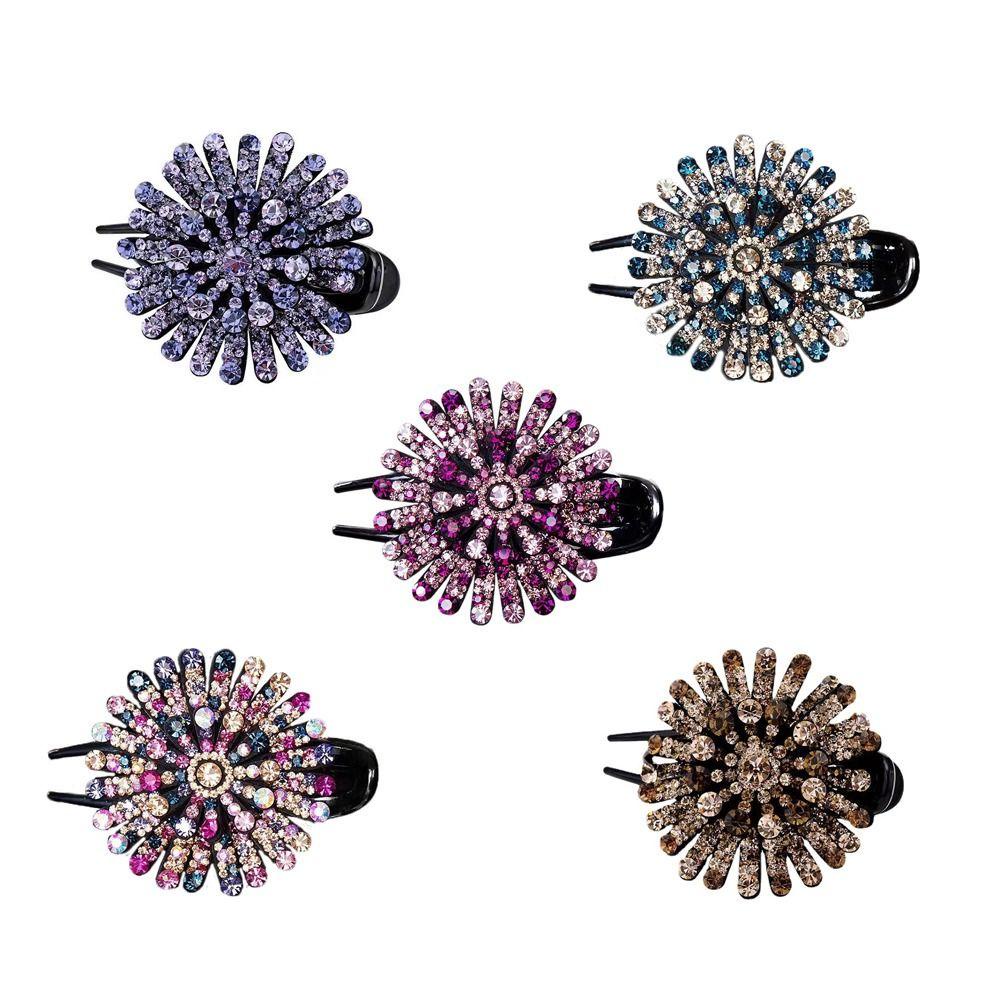Kẹp Tóc Mỏ Vịt Đính Đá Zircon Kiểu Vintage Thanh Lịch|Kẹp Tóc