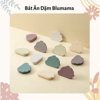 Bát ăn dặm khủng long kèm nắp, có đế dính silicon bluemama hàn quốc cho bé