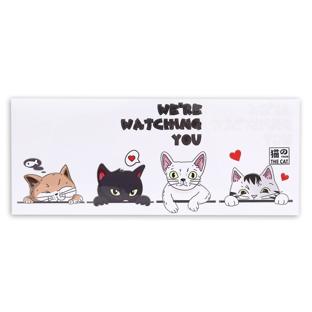 Miếng Dán Hình Mèo Nằm Trên Cửa Sổ Xe Hơi / Xe Máy Điện Dễ Thương