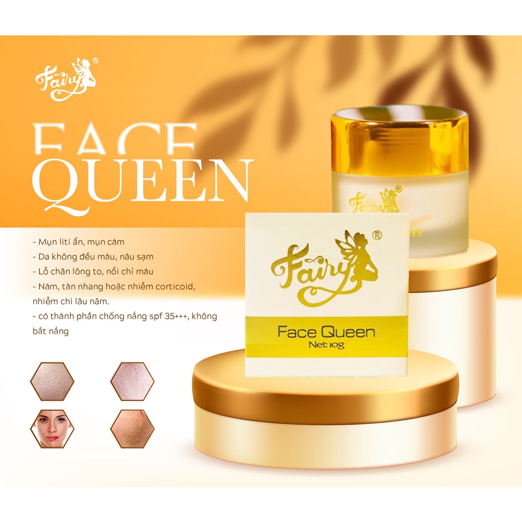 COMBO 3 Kem dưỡng da mặt Face Queen Fairy dưỡng trắng mờ thâm đều màu da 10gram | BigBuy360 - bigbuy360.vn