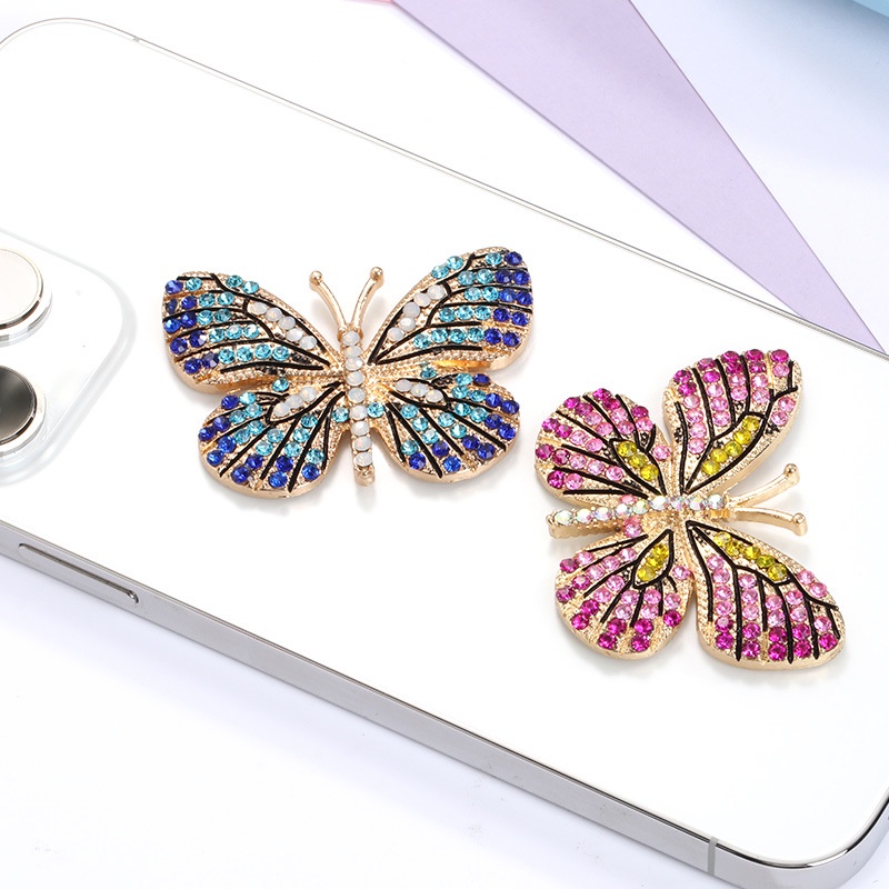 Ốp Điện Thoại Đính Đá Hình Bướm Chất Lượng Cao Thời Trang DIY