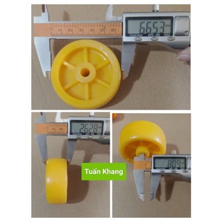 Bánh xe nhựa đường kính 65mm