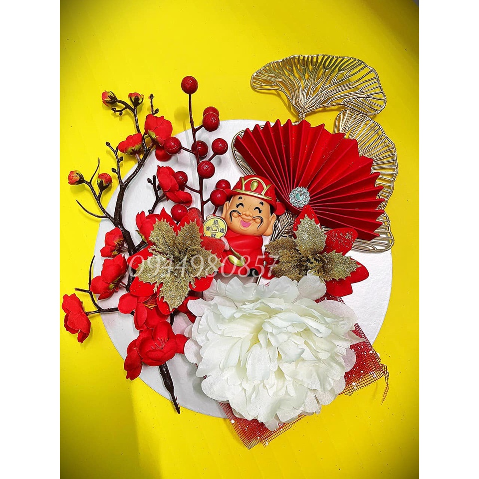 Set Phụ Kiện Trang Trí Tháp Bánh, Tháp Bia, Tháp Nước Ngọt, Oản Tài Lộc, Cháp Bánh...Cao Cấp Ngày Tết