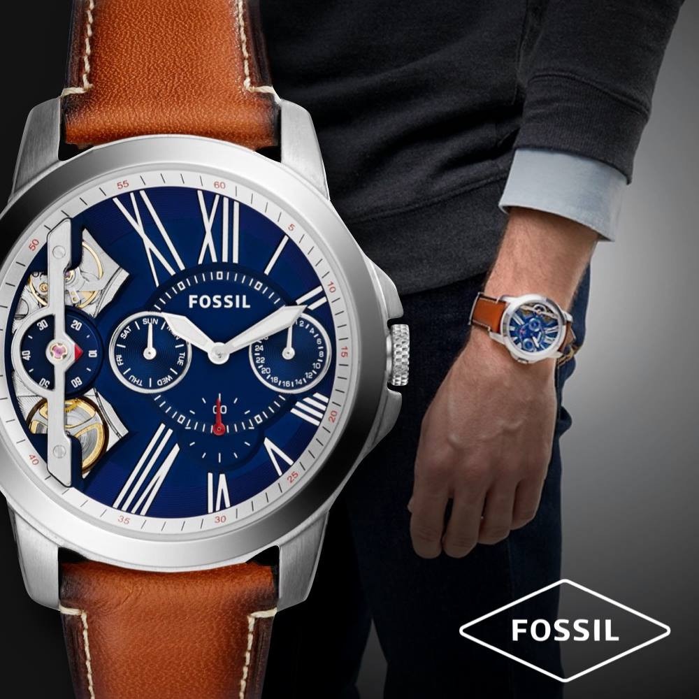 Đồng hồ nam automatic Fossil ME1161 dây da Full Box ⚜️Hàng Authentic⚜️