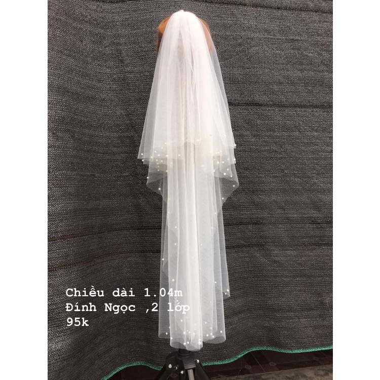 Lúp von cô dâu, lúp 2 lớp dài hơn 1m đính ngọc