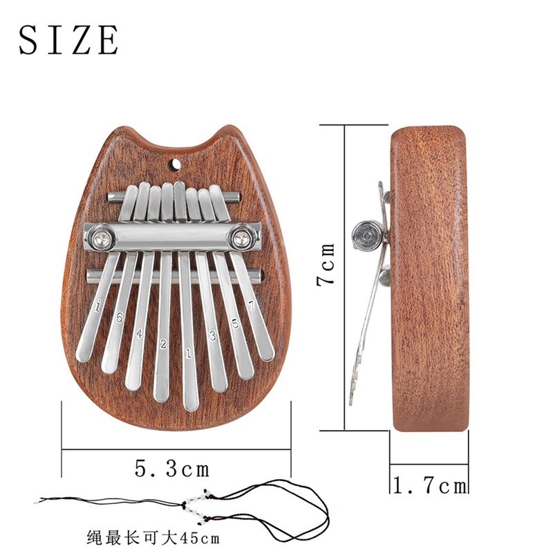 Nhạc Cụ Mbira Đeo Ngón Tay Di Động Tinh Tế Dễ Dàng Mang Theo Cho Người Mới Bắt Đầu