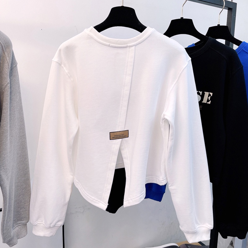 NRVP Áo kiểu phong cách thể thao tay dài có in chữ thời trang cho nữ