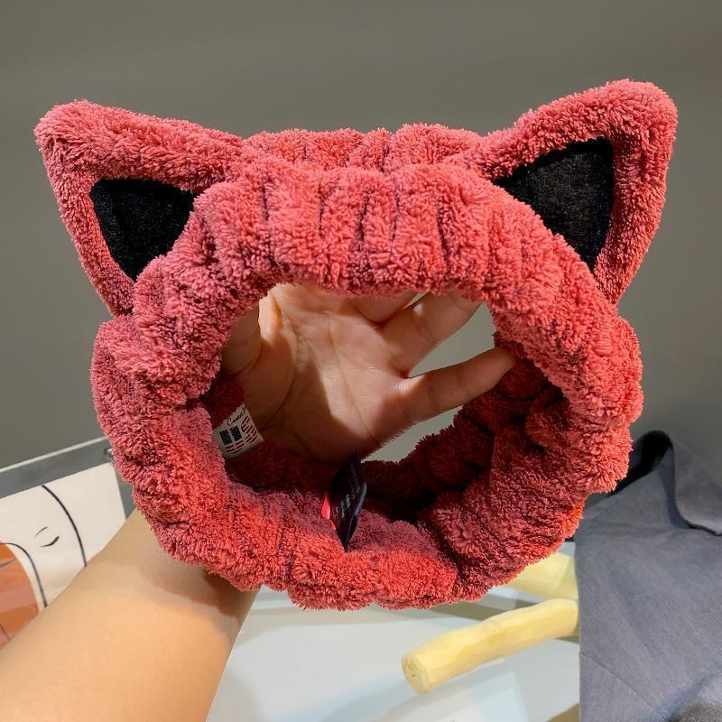 PVN57570 Băng Đô Rửa Mặt Tai Mèo Nữ, Băng Đô Trang Điểm Tai Meo Cute Hàn Quốc Đẹp