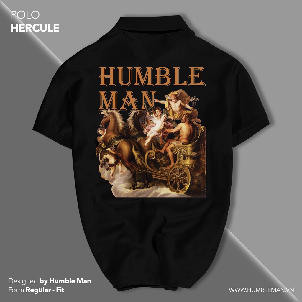 Áo Polo Hercule vải cá sấu Cotton xuất xịn, chuẩn form, trẻ trung - thanh lịch - Humble Man