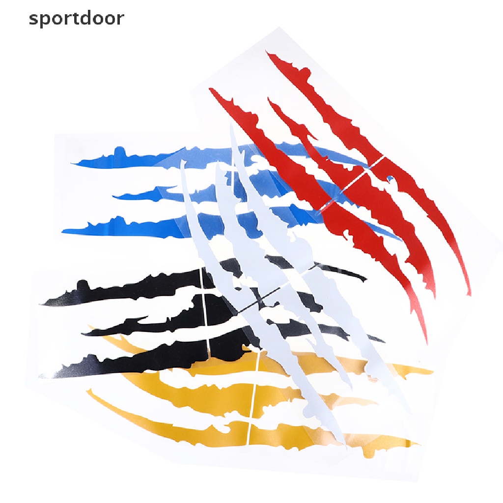 [sportoutdoor] Đề Can Dán Đèn Pha Xe Hơi Phản Quang Vết Xước Hình Dấu Chân Quái Vật [out]