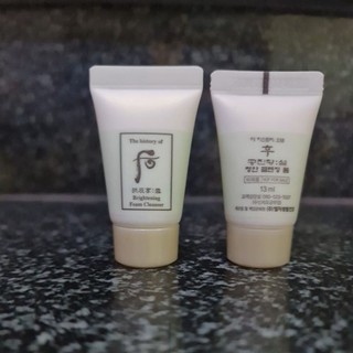 Tuýp sữa rửa mặt whoo dưỡng trắng mini tuýp 13ml