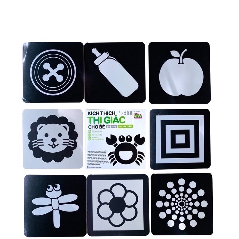 Sách- Bộ thẻ Flashcard kích thích thị giác cho bé 0-6 tháng