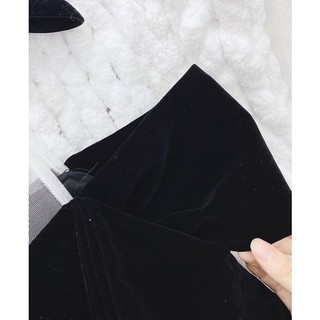 ĐẦM DẠ ĐEN PHỐI NƠ NGỰC LƯỚI - Đ1482