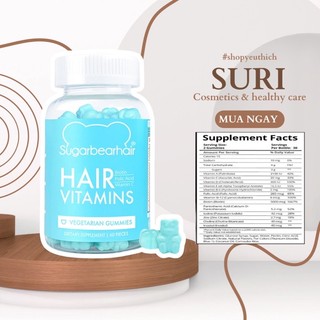 Kẹo gấu mọc tóc sugar bear hair 60 viên