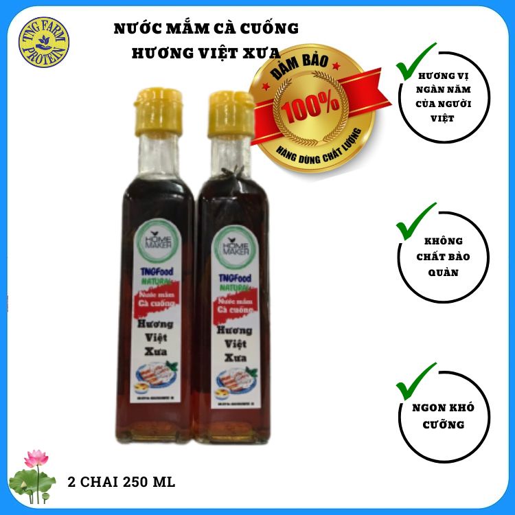 Nước mắm cà cuống nguyên con Hương Việt Xưa - đóng chai thủy tinh 250ml loại 4 con một chai.2 CHAI 250 mL .