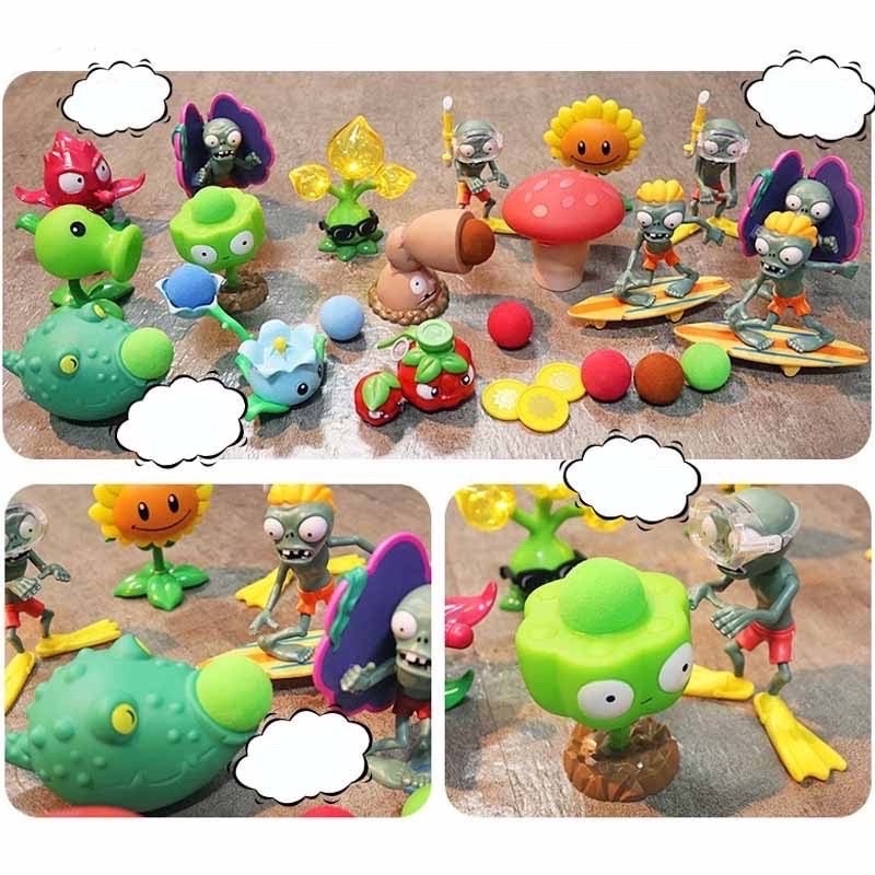 Bộ đồ chơi Plants vs zombies, đồ chơi trẻ em cây bắn zombies