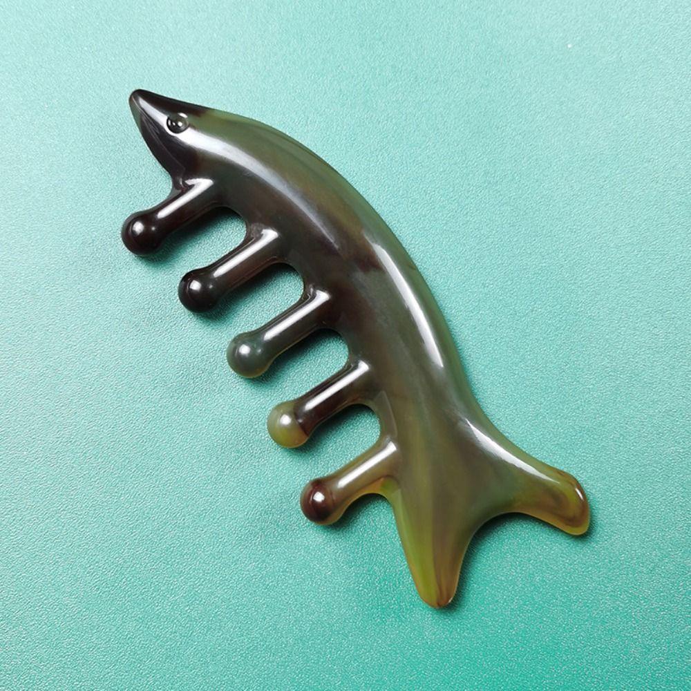 ANEMONE Lược Chải Mát Xa Mũi Đa Năng Hình Cá Mập Răng Thưa Độc Đáo