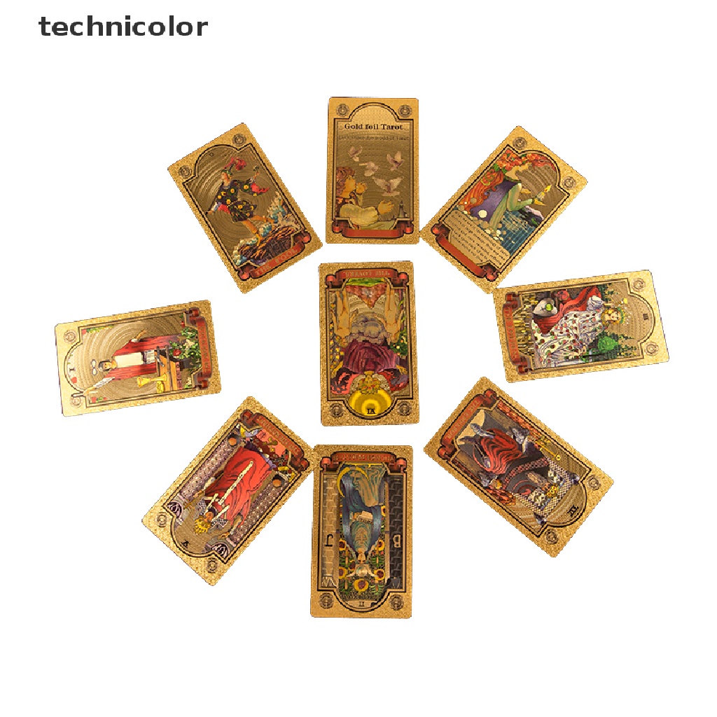 Thẻ Bài Tarot Bằng PVC Mạ Vàng Chống Thấm Nước Chống Mài Mòn