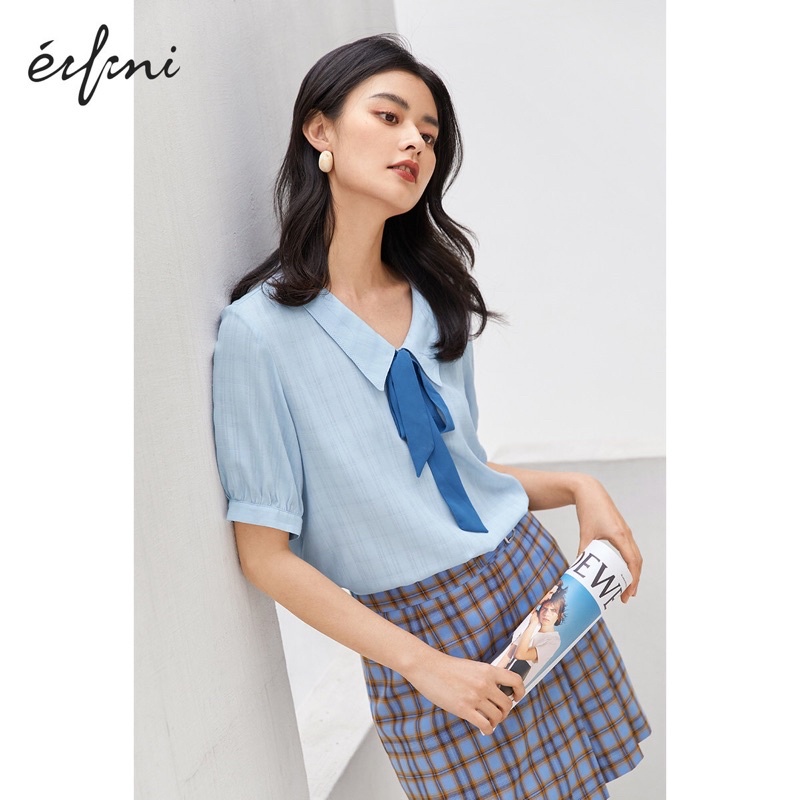 Áo sơ mi xanh Eifini