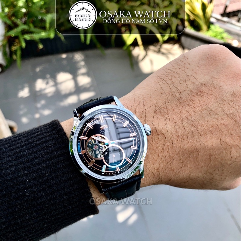 Đồng Hồ Nam Osaka Semi Skeleton Máy Cơ Automatic Dây Kim Loại Hàng Cao Cấp Mới - Màu Trắng