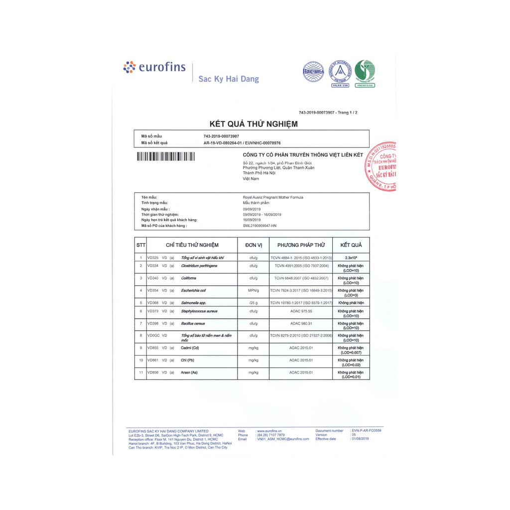 Sữa Bột Hoàng Gia Pregnant Mother Formula Dành Cho Phụ Nữ Mang Thai Royal AUSNZ 900g