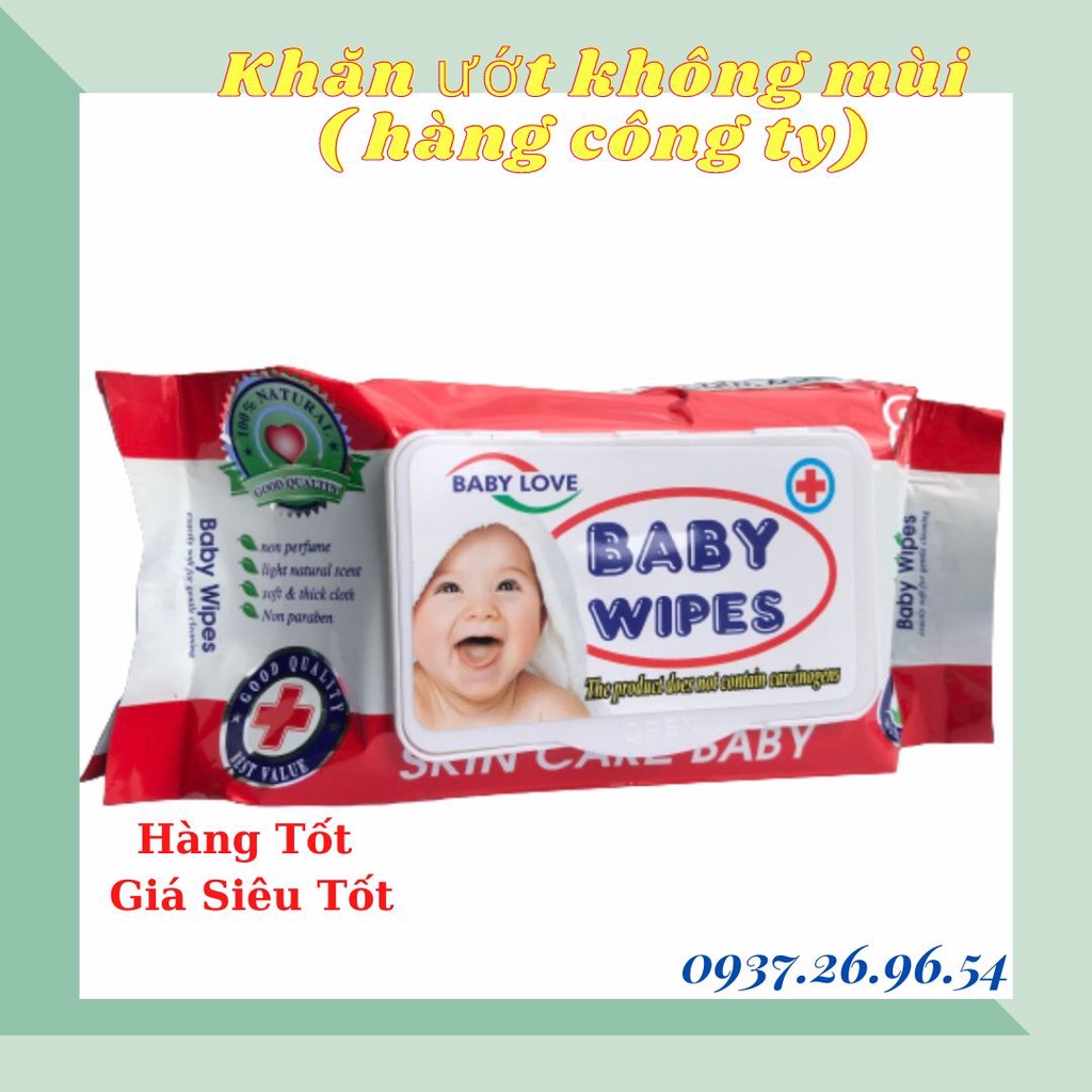 -  Khăn Ướt không mùi Baby Wipes 80g.