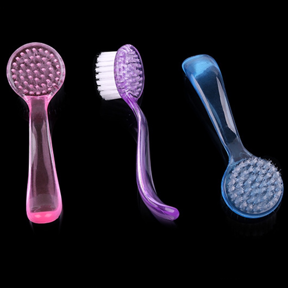 1 Cây Cọ Vệ Sinh Móng Tay Cầm Dài Đầu Tròn Bằng Nhựa Tiện Dụng