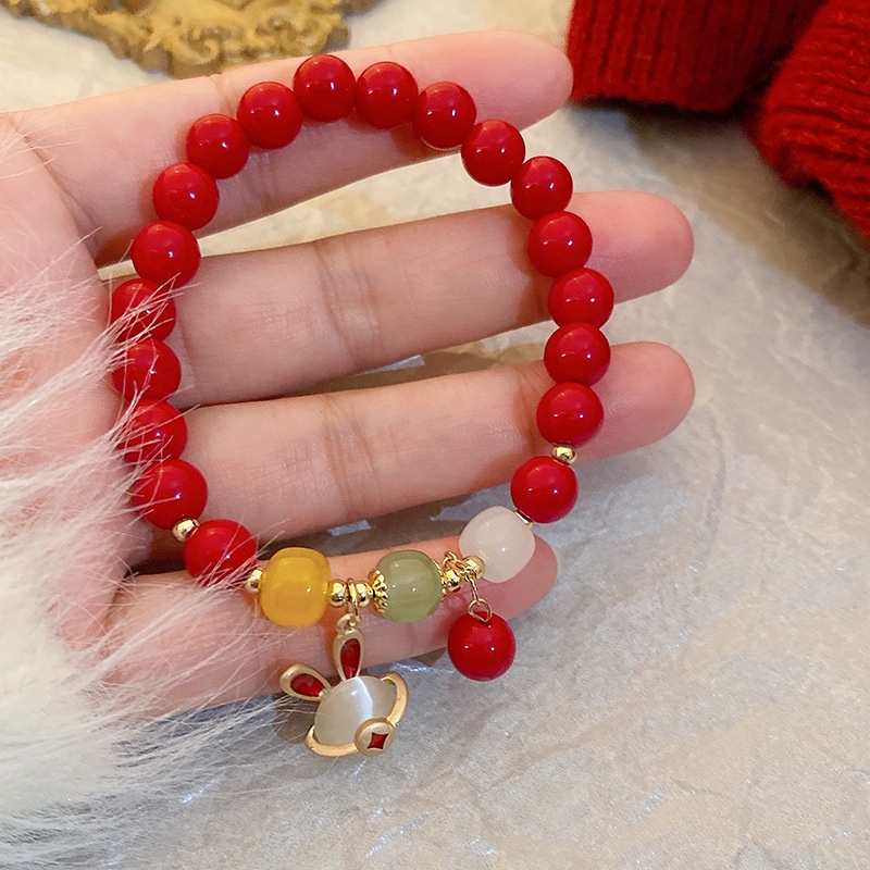 Vòng Tay Dây Đỏ Đính Đồng Xu May Mắn Thời Trang Trung Hoa