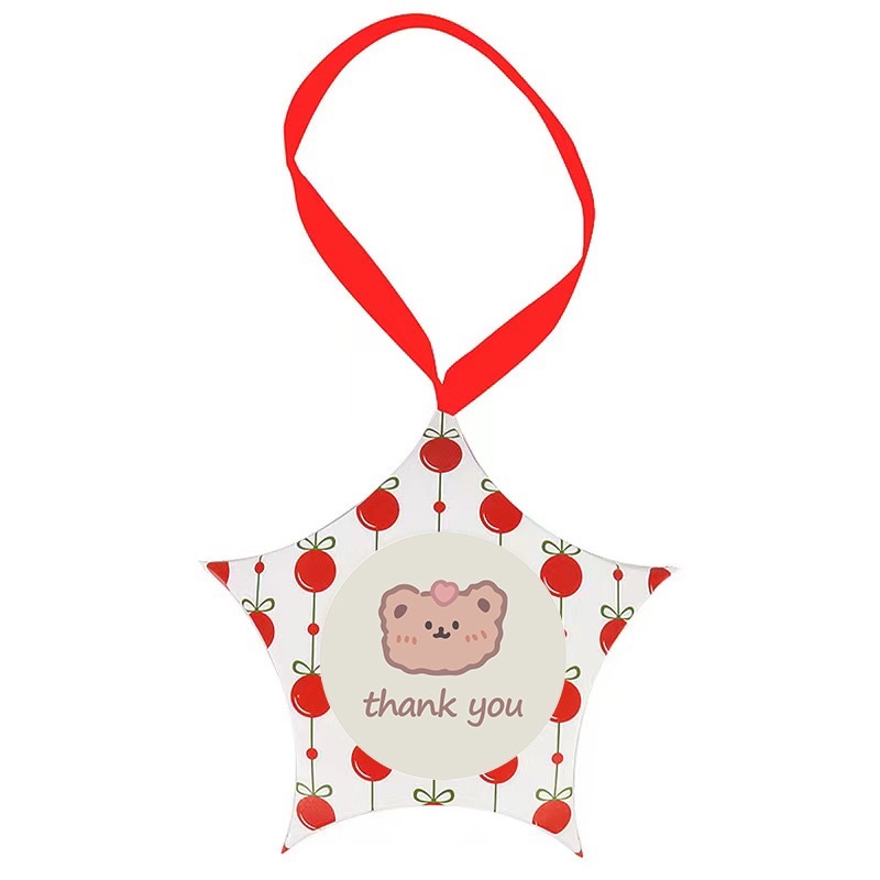 Cuộn 500 tem tròn tem dán decal sticker Thank You hoạt hình dễ thương dùng niêm phong, trang trí