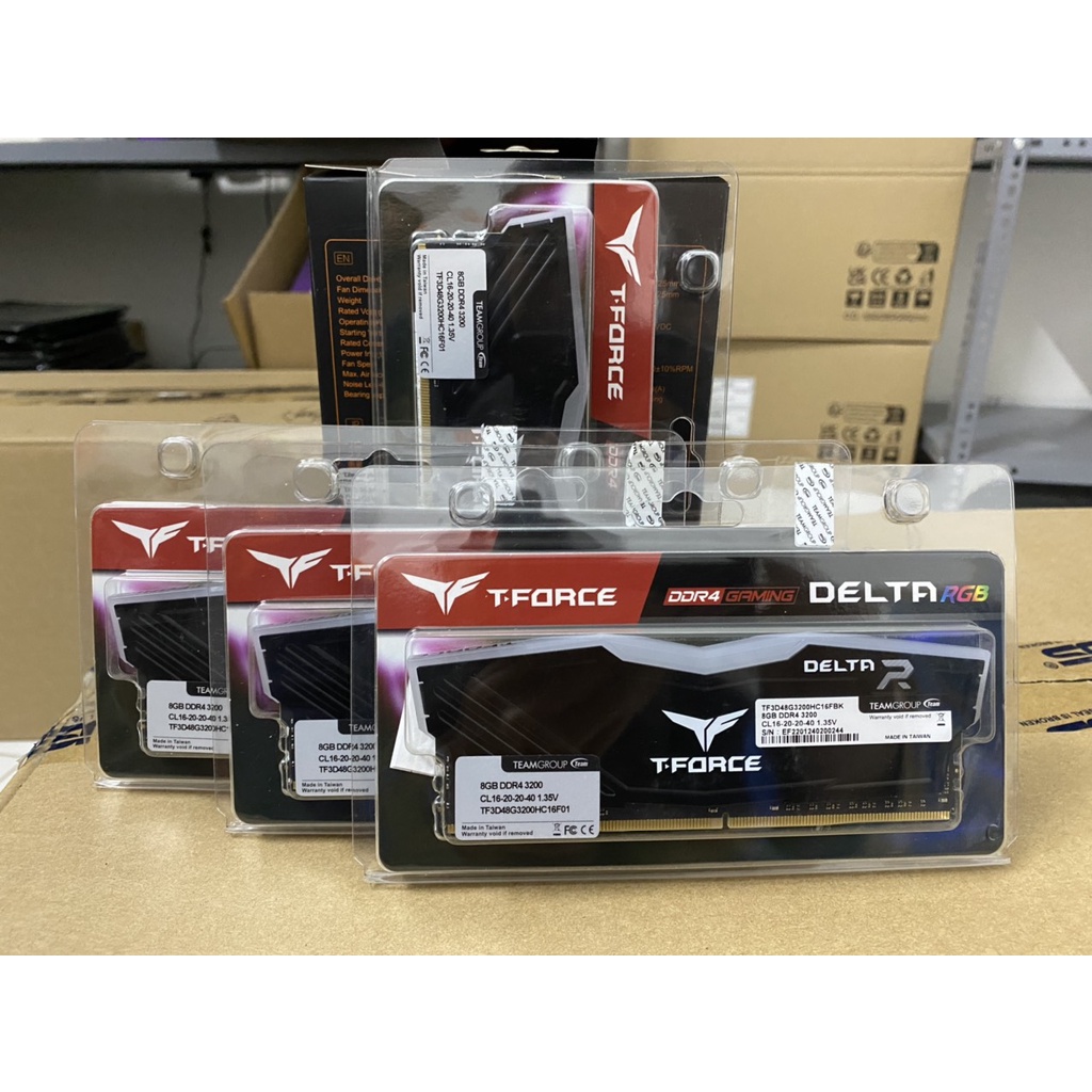 [SIÊU ĐẸP] Ram T-Force Delta  RGB DDR4 8GB 3200 White - Black RGB hàng chính hãng bảo hành 36 tháng | BigBuy360 - bigbuy360.vn
