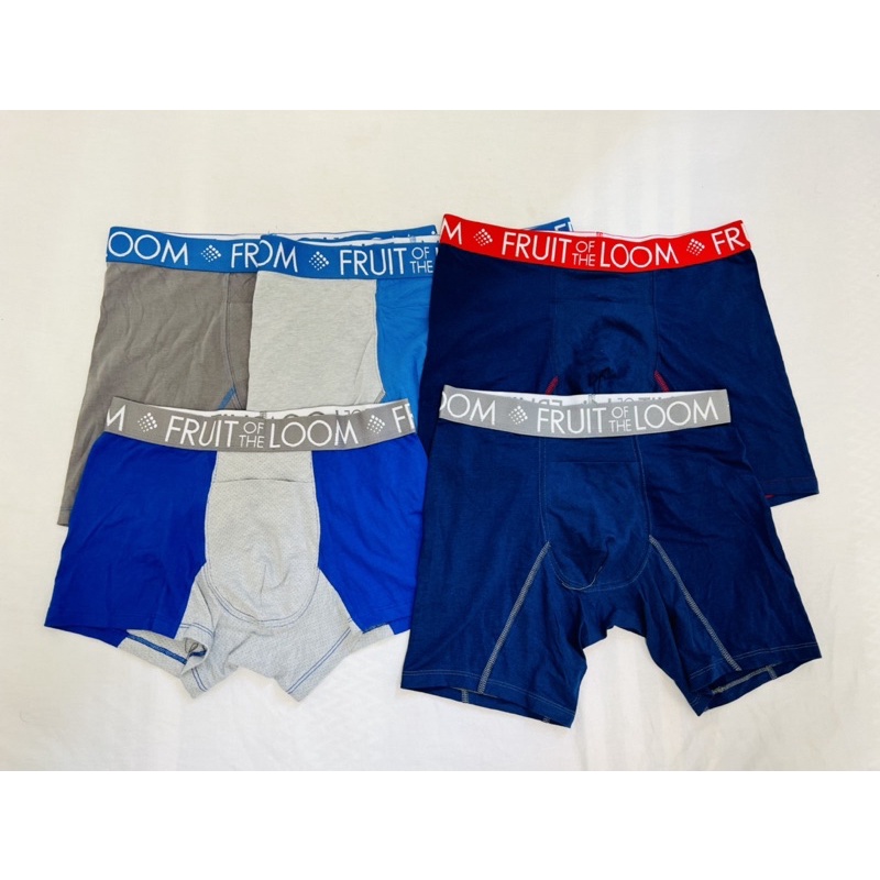 Combo 3-5-7 pcs quần sịp boxer nam fruit of the loom,chất liệu 90%cotton 10%spandex co giản 4 chiều,thoáng mát
