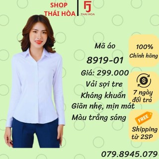 Áo sơ mi trắng Thái Hòa vải sợi tre chất vải cực tốt