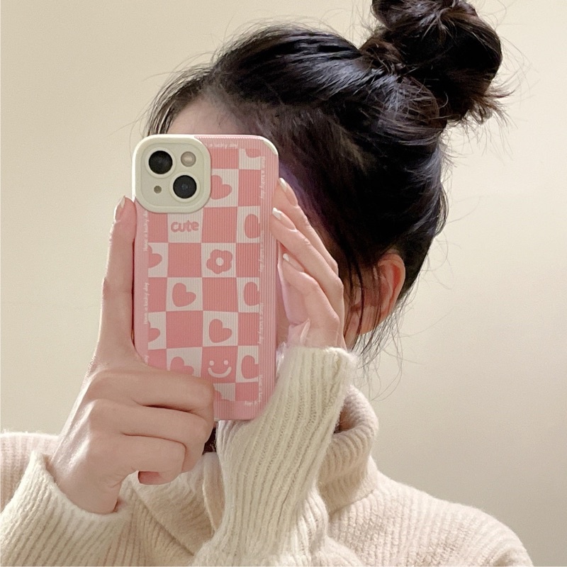 Ốp Lưng Da Sọc Nổi Bảo Vệ Camera Have a Lucky Day - DM036