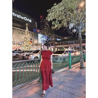 Váy đỏ dáng dài