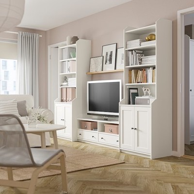 BAHIA, COMBO Kệ tivi kết hợp kệ tủ kệ để đồ STO_067, 278x46x199cm, kệ gỗ tủ gỗ Scandi Home