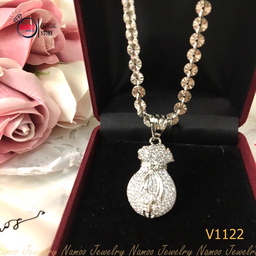 Dây Chuyền V1122 Đính Đá Đẹp Tinh Tế Cho Nữ Namoo Jewelry