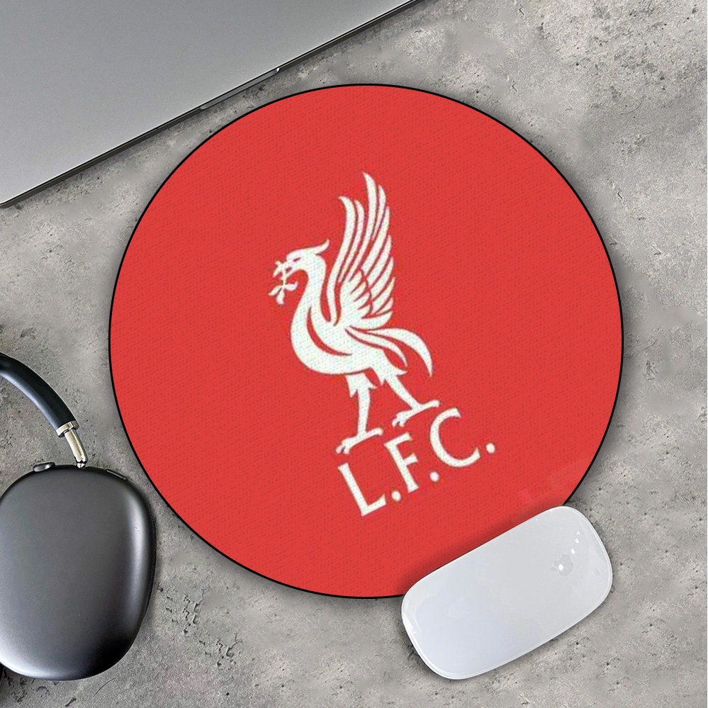 Lót Chuột Gaming in hình Logo Biểu Tượng Bóng Đá Anh Liverpook Pad decor bàn làm việc chơi game size 35cm