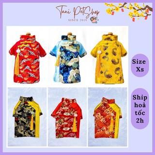 Áo dài tết cho chó - đồ tết cho chó mèo thú cưng tanipetshop